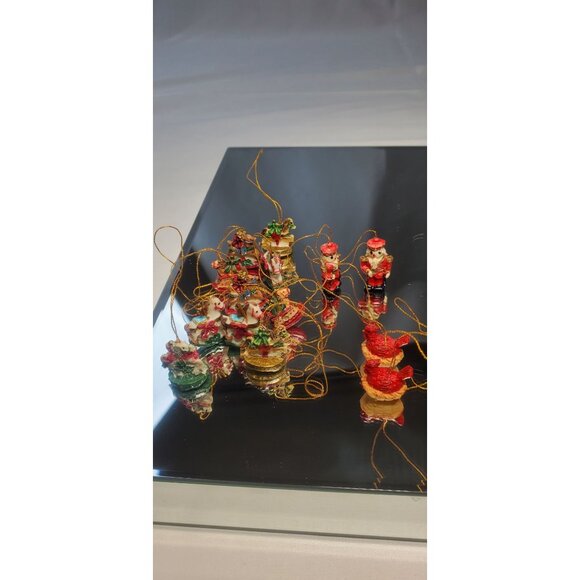 Vintage Mini Trims Hand Painted Christmas Ornaments - SET OF 24 - Picture 11 of 15